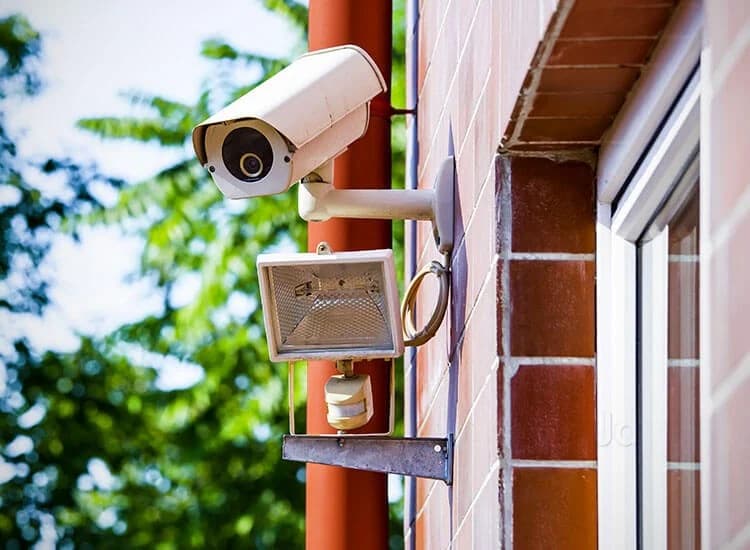 CCTV security cameras monitoring a modern home